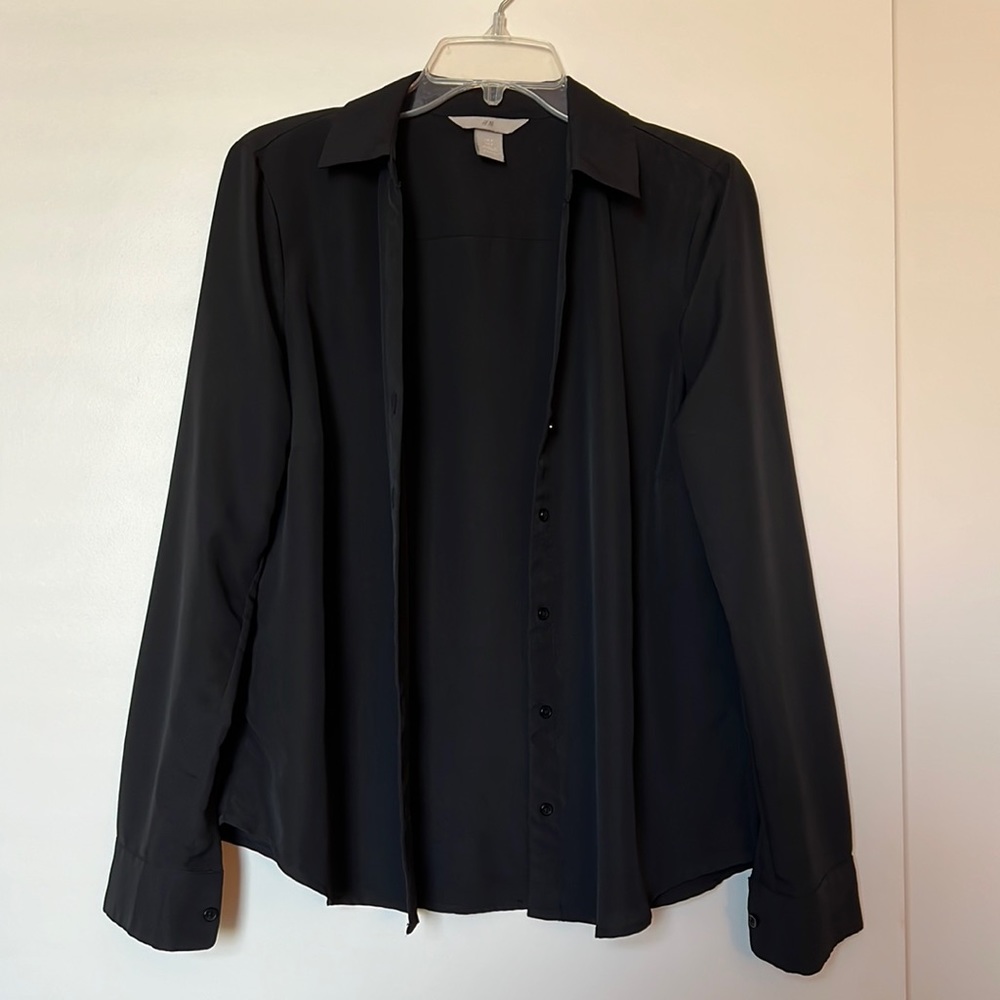 Black button down